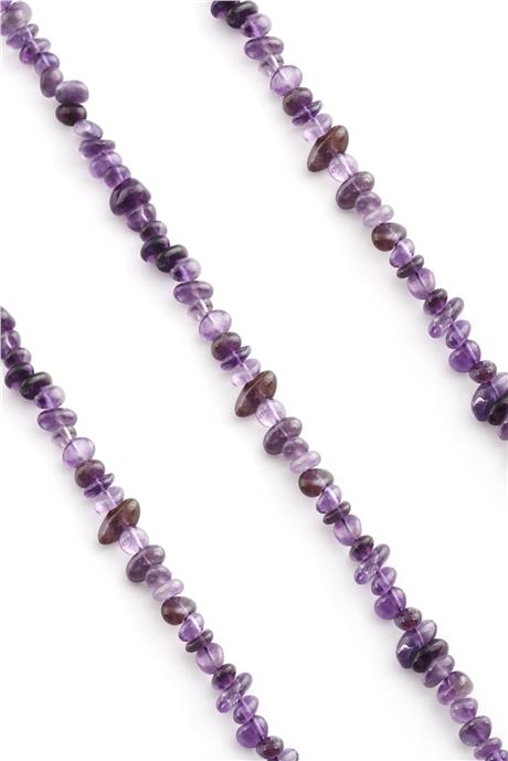 Amethyst Natural Stone Amorphous Cut String Of Beads