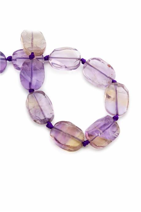 Amethyst Natural Stone Oval Cut 14x19mm String Of Beads