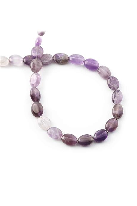 Amethyst Natural Stone Oval Cut 8x10mm String Of Beads