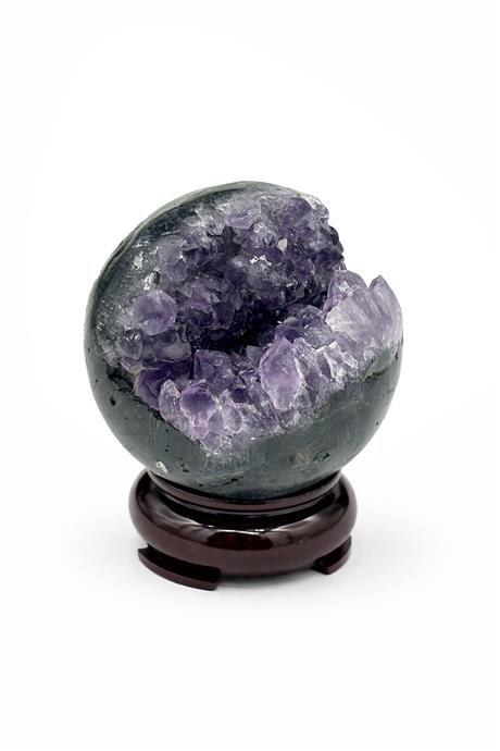 Ametist Taşı Deliksiz Küre Kesim Ham Kütle Dekoratif Obje - 311 Gram