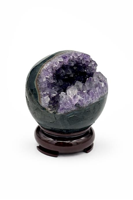 Ametist Taşı Deliksiz Küre Kesim Ham Kütle Dekoratif Obje - 167 Gram