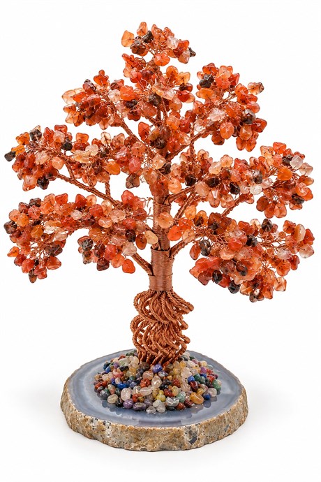 Ametist Taşı El Yapımı Doğal Taş Dekoratif Ağaç 15x35cm 3800g