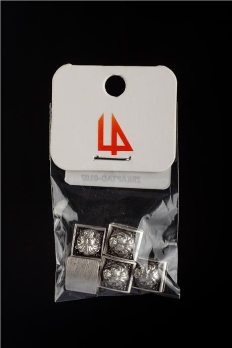 Antik Gümüş Kare Aslan Figürlü 7x7mm Takı Aparatı