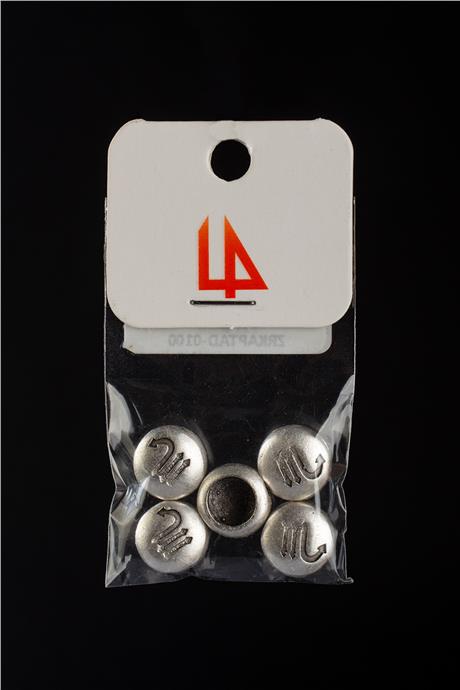 Antik Gümüş Yuvarlak Akrep Burç Tek Delik 11x5mm Takı Aparatı