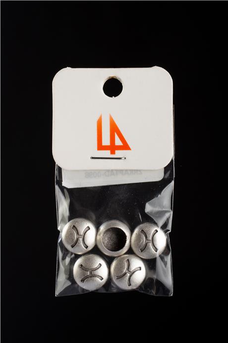 Antik Gümüş Yuvarlak Balık Burç Tek Delik 11x5mm Takı Aparatı