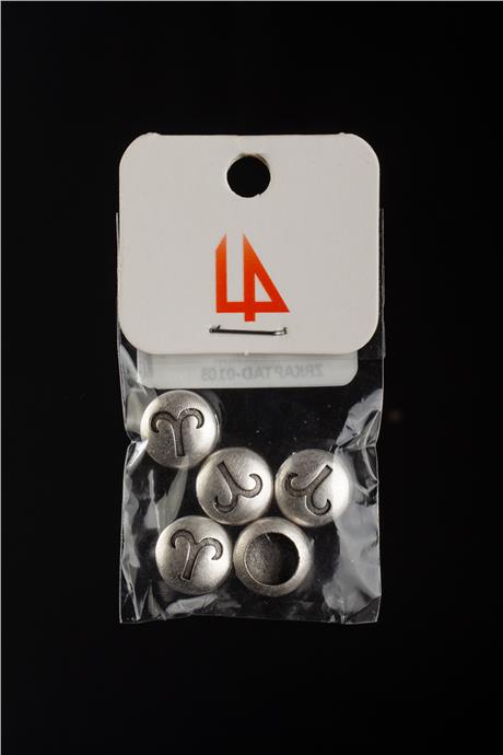 Antik Gümüş Yuvarlak Koç Burç Tek Delik 11x5mm Takı Aparatı