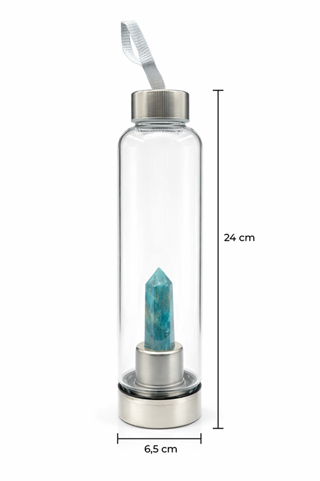 Apatit 500 Ml Cam Matara Su Şişesi Kılıflı