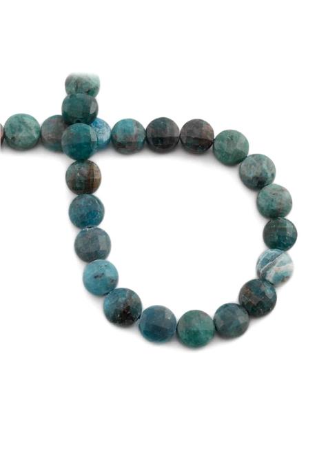 Apatit Doğal Taş Daire Kristal Kesim 10x7mm Dizi