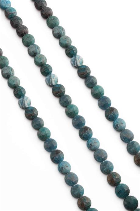 Apatit Doğal Taş Daire Kristal Kesim 10x7mm Dizi