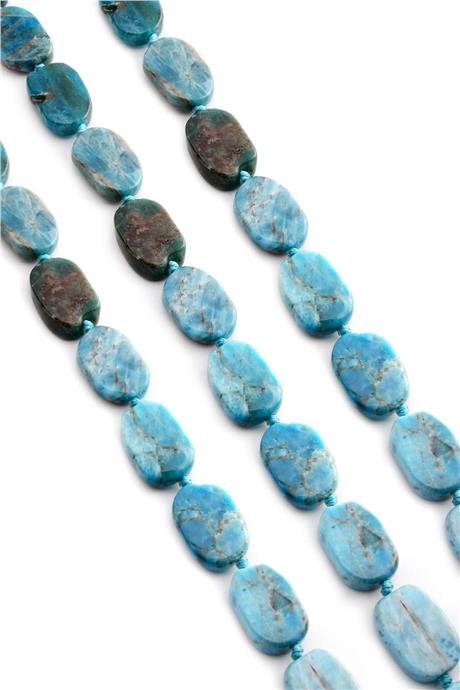 Apatit Taşı Elips Kesim 11x16mm Doğal Taş Dizi