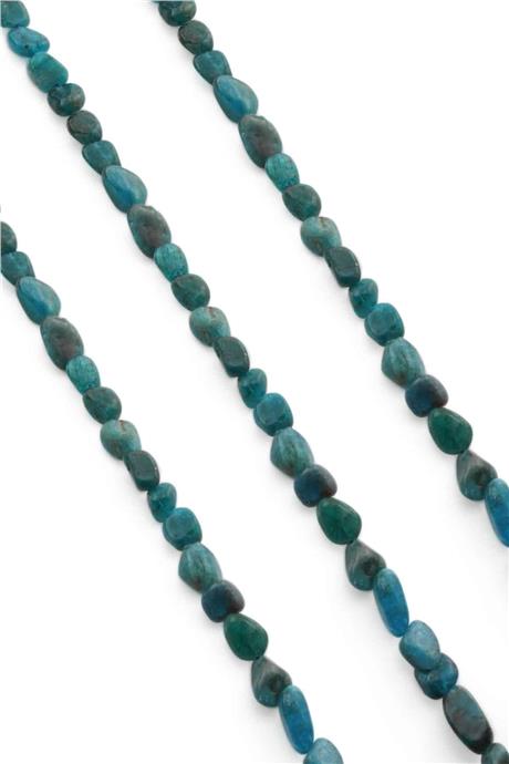 Apatite Natural Stone Tumbler Cut 6x8mm String Of Beads