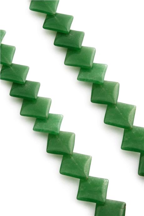 Aventurin Doğal Taş Parlak Yeşil Kare Kesim 20mm Dizi [AA]