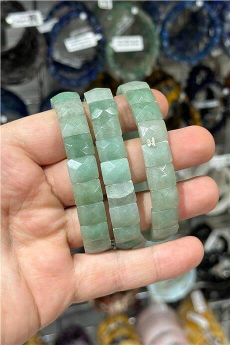 Aventurin Taşı Kare Kesim Bileklik