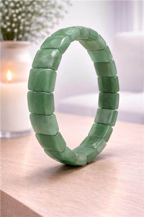 Aventurin Taşı Kare Kesim Bileklik