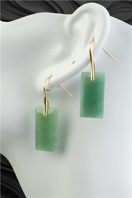 Aventurın Doğal Taş Küpe