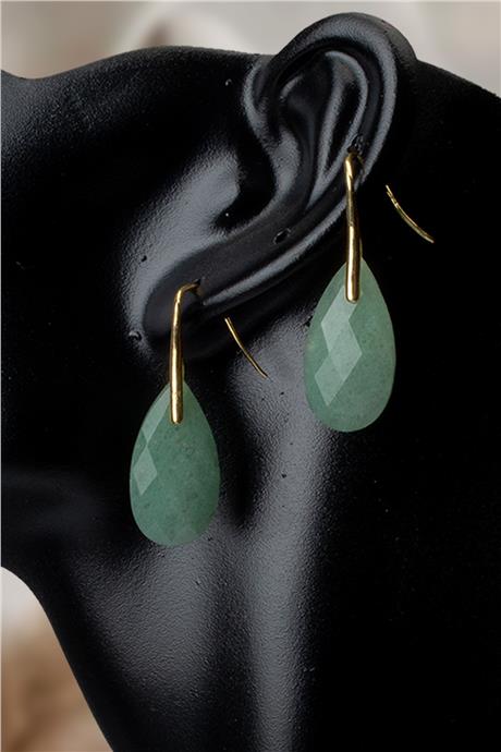 Aventurın Doğal Taş Küpe