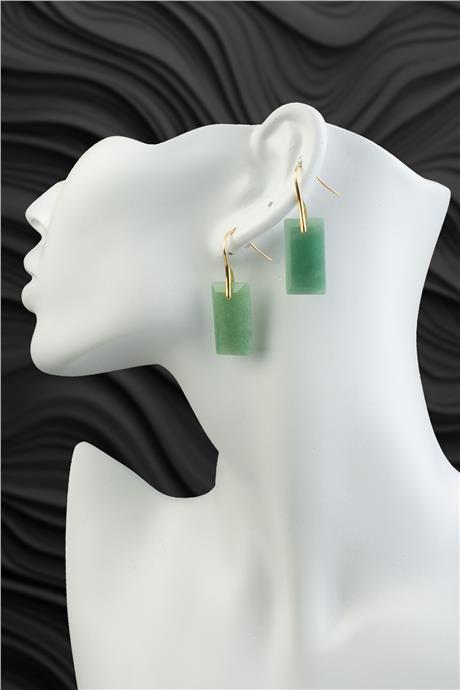 Aventurın Doğal Taş Küpe