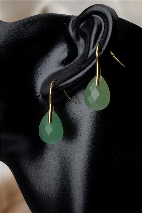 Aventurın Doğal Taş Küpe