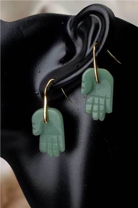 Aventurın Doğal Taş Küpe