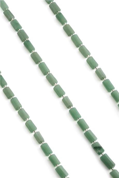 Aventurin Doğal Taş Parlak Silindir Kesim 7x12mm Dizi [AA]