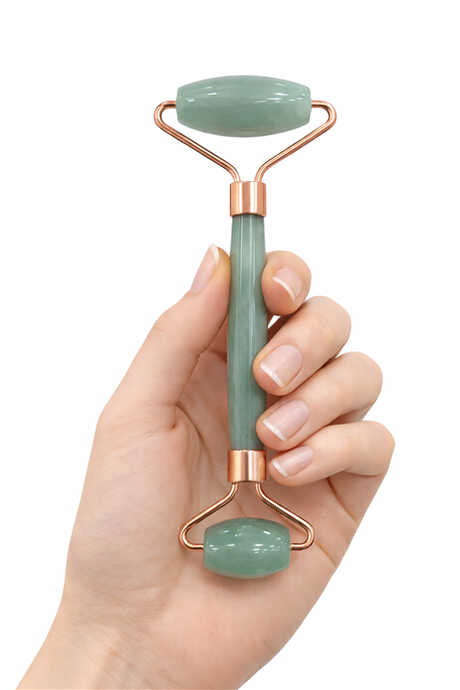 Aventurin Taşı Roz Face Roller Çift Taraflı Orijinal Masaj Aleti