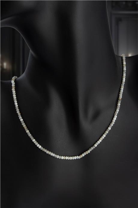 Ay Taşı Doğal Taş Küre Kristal Kesim 2mm Kolye