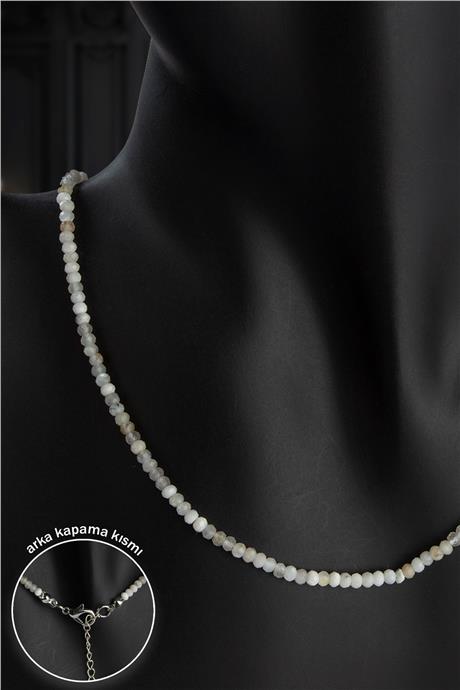 Ay Taşı Doğal Taş Küre Kristal Kesim 2mm Kolye