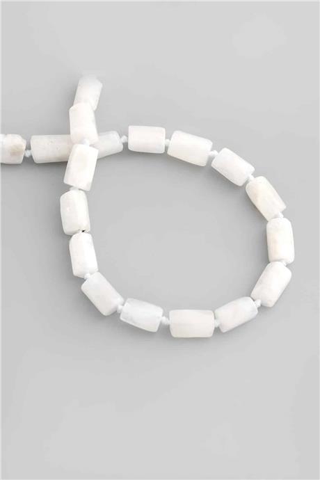 Ay Taşı Doğal Taş Parlak Silindir Kesim 8x12mm Dizi [AA]