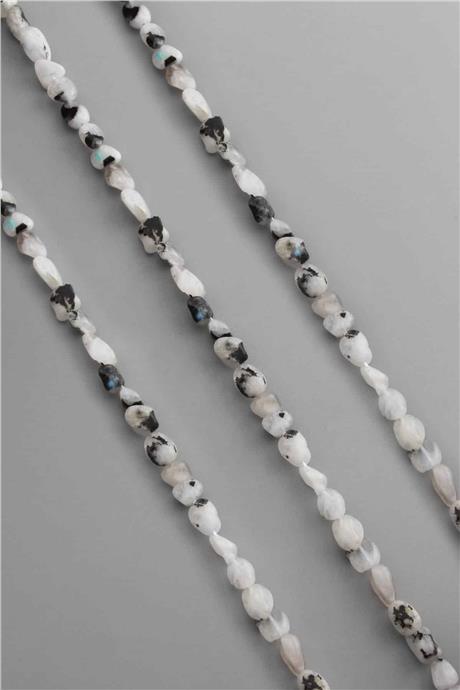 Ay Taşı Doğal Taş Tımbıl Kesim 6X8mm Dizi