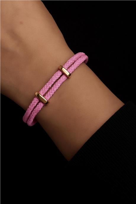 Ayarlanabilir Gül Kurusu Örme Çelik Bileklik