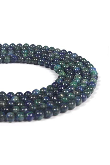 Azurite Natural Stone Shiny Globe Cut 4mm String Of Beads