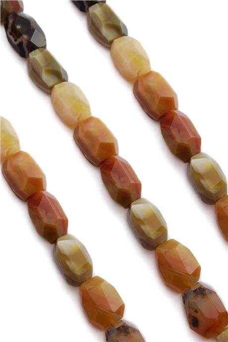 Botswana Agate Natural Stone Amorphous Cut 15x20mm String Of Beads