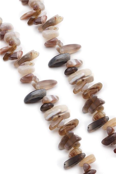 Botswana Agate Natural Stone Amorphous Cut String Of Beads