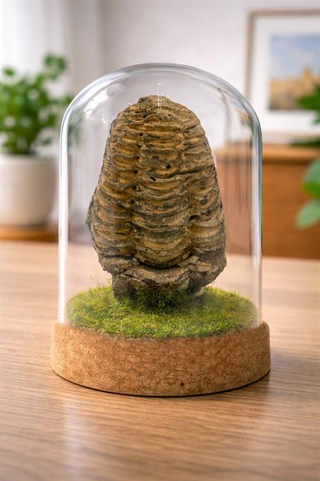 Bronzit Taşı Cam Fanus