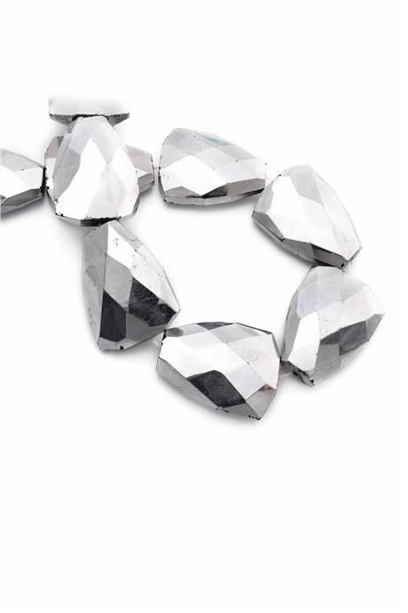 Glass Crystal Amorphous Cut 28x38mm String Of Beads