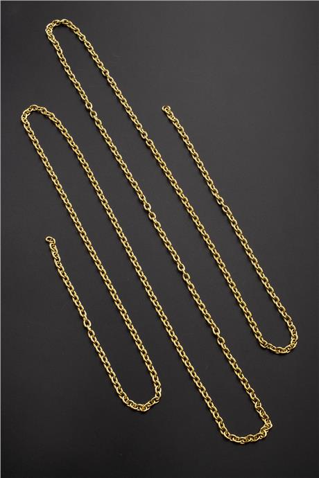 Çelik Altın Zincir 1m