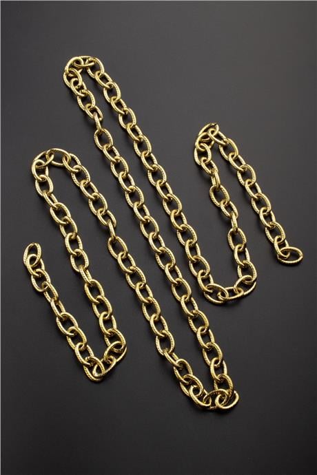 Çelik Altın Zincir 1m