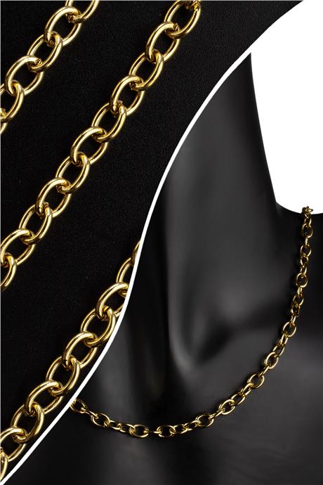 Çelik Altın Zincir 1m