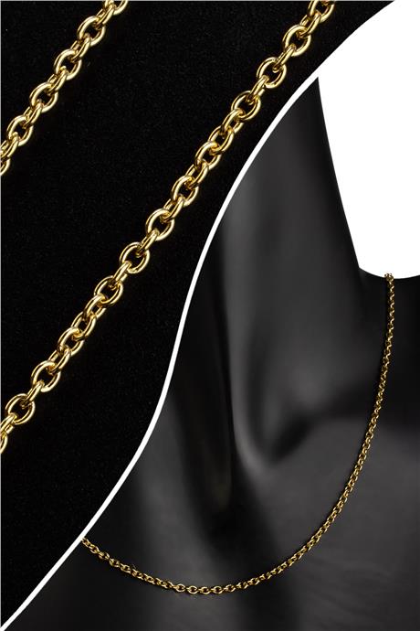 Çelik Altın Zincir 1m