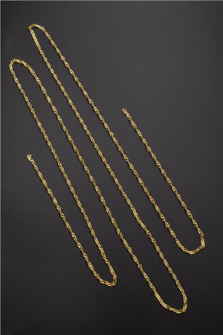 Çelik Altın Zincir 1m