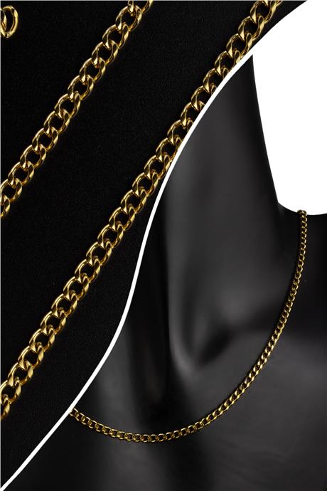 Çelik Altın Zincir 1m
