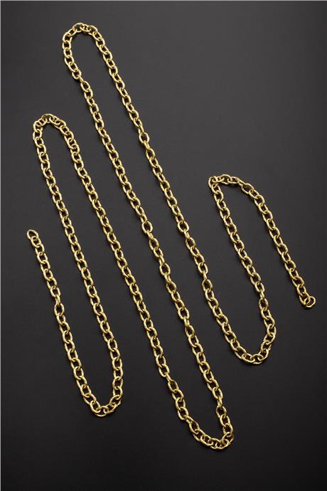 Çelik Altın Zincir 1m