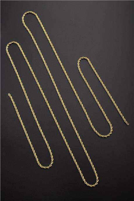 Çelik Altın Zincir 1m