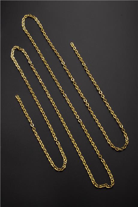 Çelik Altın Zincir 1m