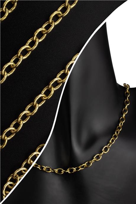 Çelik Altın Zincir 1m