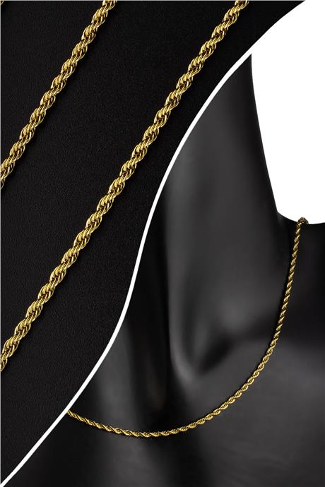 Çelik Altın Zincir 1m