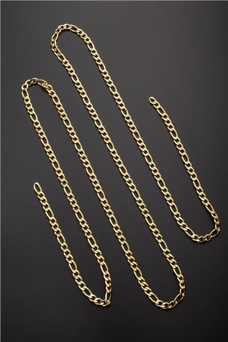 Çelik Altın Zincir 1m