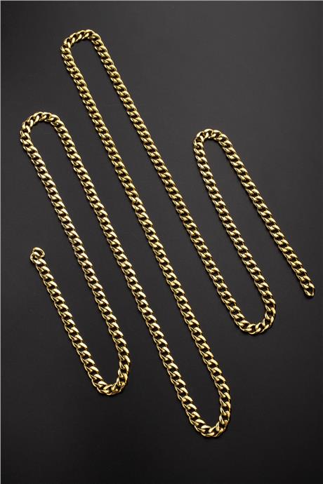 Çelik Altın Zincir 1m