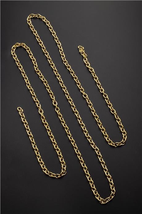 Çelik Altın Zincir 1m