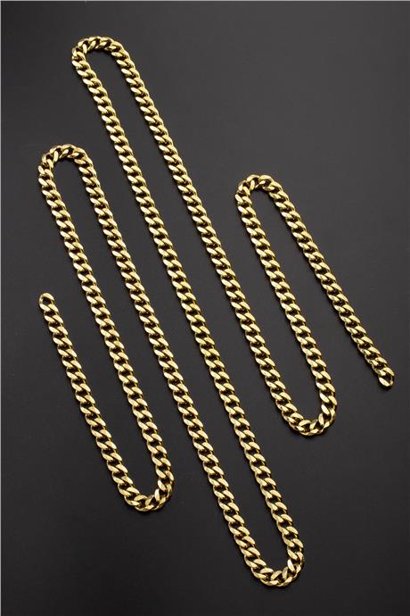 Çelik Altın Zincir 1m